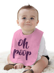 Oh Poop Infant Baby Bib-Direct To Garment Print-Brisco Baby