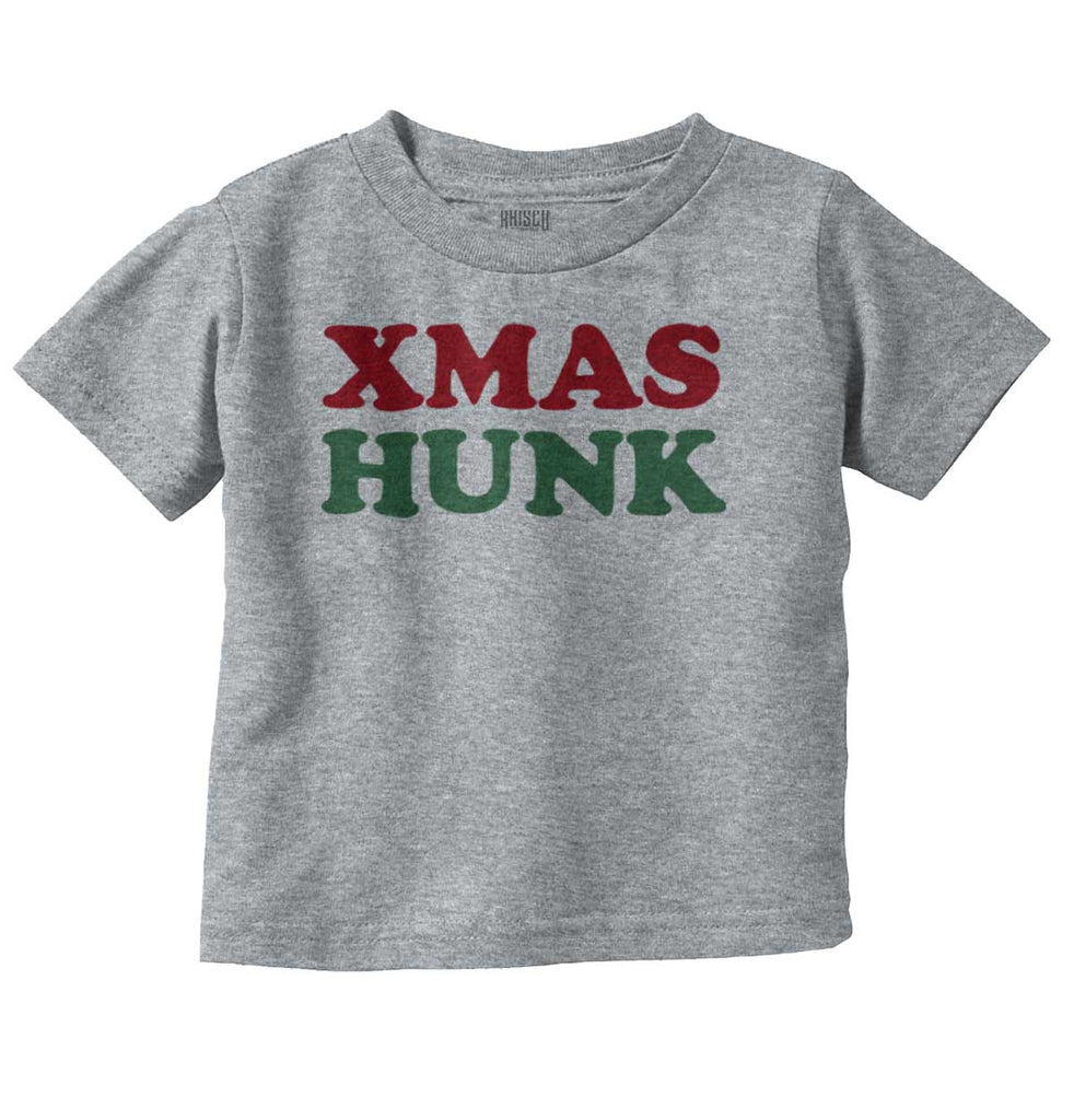 Xmas Hunk Infant Toddler T Shirt-Direct To Garment Print-Brisco Baby
