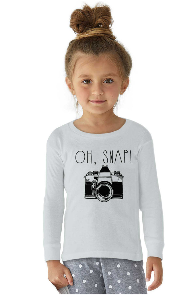 Oh Snap Camera Solid Baby Pajama Top-Direct To Garment Print-Brisco Baby