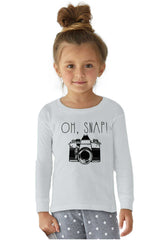 Oh Snap Camera Solid Baby Pajama Top-Direct To Garment Print-Brisco Baby