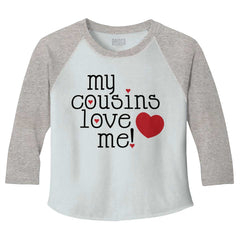 Cousins Love Me Toddler Baseball-Direct To Garment Print-Brisco Baby