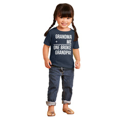 One Broke Grandpa Infant Toddler T Shirt-Direct To Garment Print-Brisco Baby