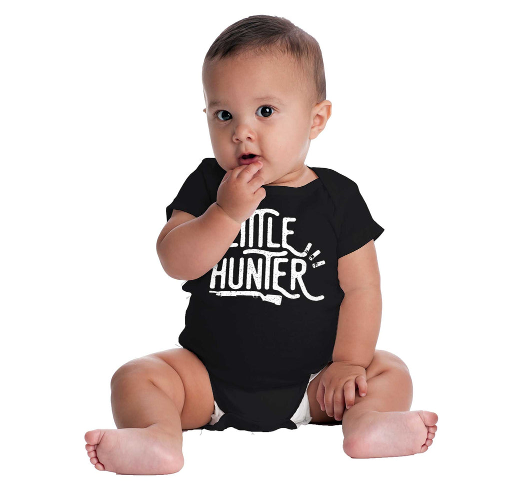 Little Hunter Gun Romper Bodysuit-Direct To Garment Print-Brisco Baby