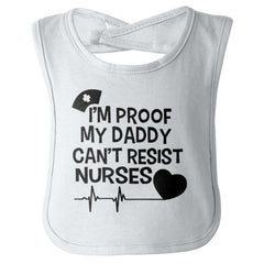Can't Resist Nurses Infant Baby Bib-Direct To Garment Print-Brisco Baby
