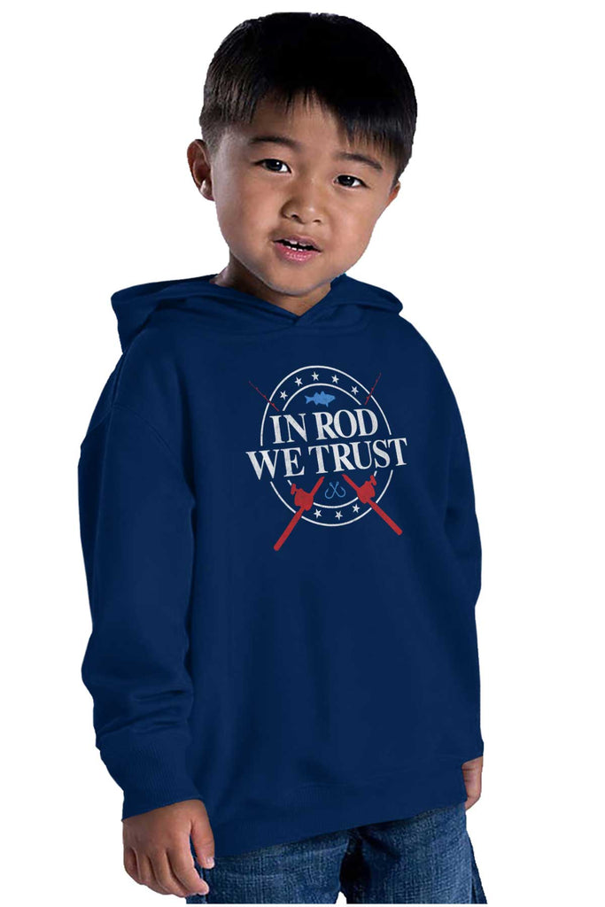 In Rod We Trust Pullover Hoodie-Direct To Garment Print-Brisco Baby