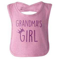 Grandma's Girl Infant Baby Bib-Direct To Garment Print-Brisco Baby