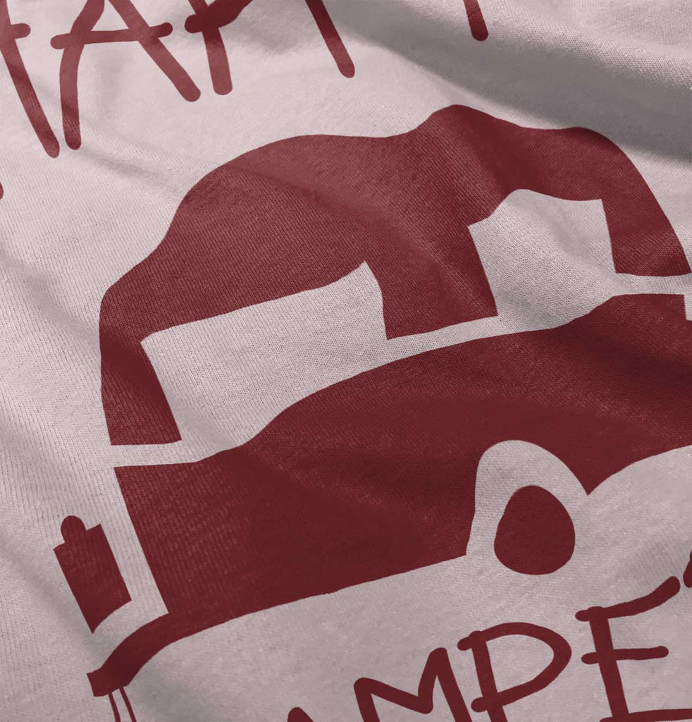 Happy Camper Toddler Ruffled Trim T-Shirt-Direct To Garment Print-Brisco Baby