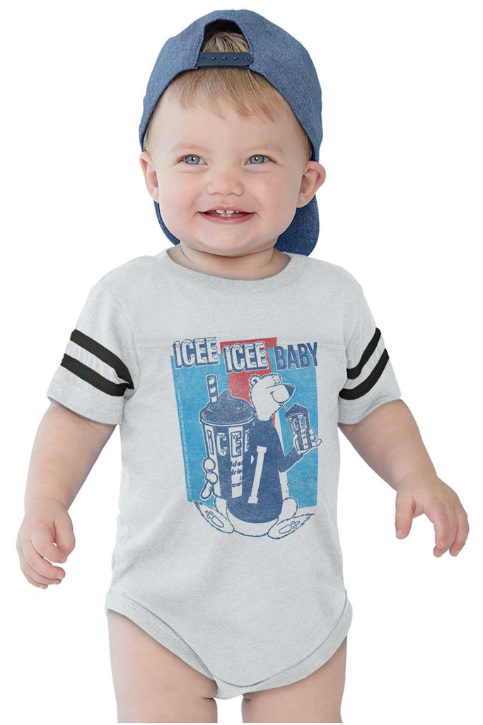 Polar Icee Baby Football Romper Bodysuit-Direct To Garment Print-Brisco Baby
