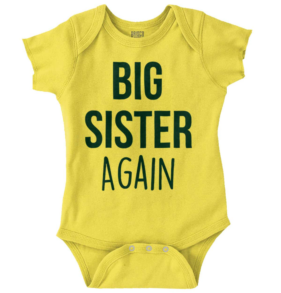 Big Sister Again Romper Bodysuit-Direct To Garment Print-Brisco Baby