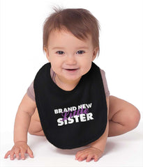 Brand New Little Sister Infant Baby Bib-Direct To Garment Print-Brisco Baby