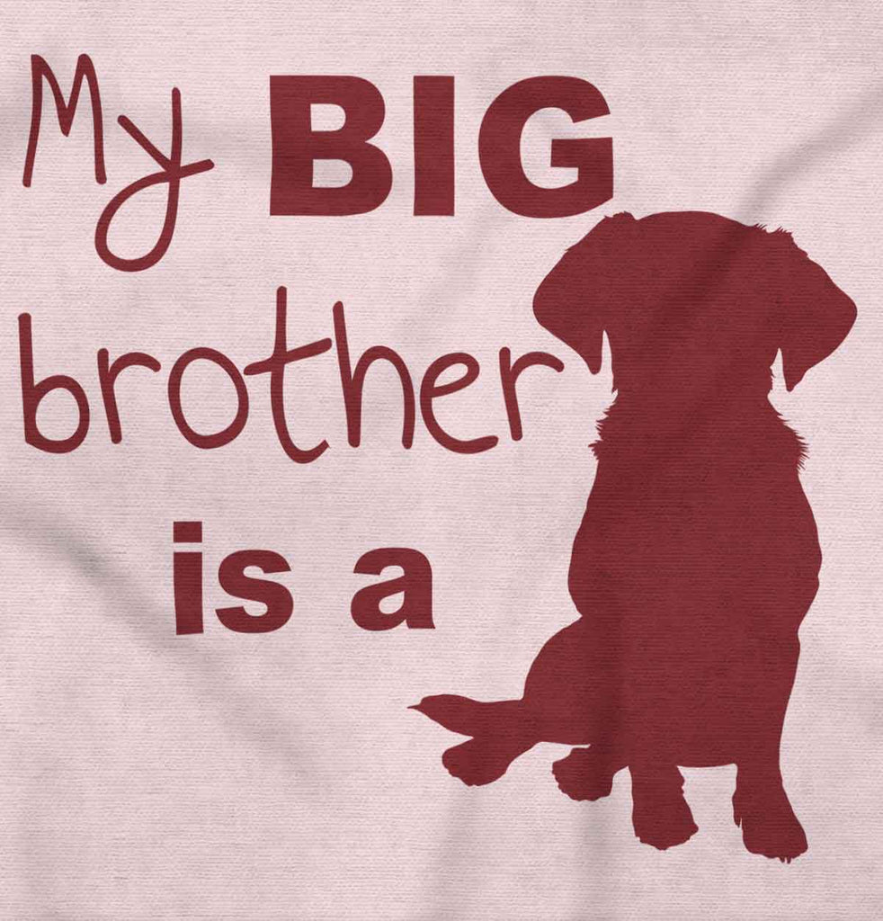 Brother is a Dog Toddler Ruffled Trim T-Shirt-Direct To Garment Print-Brisco Baby