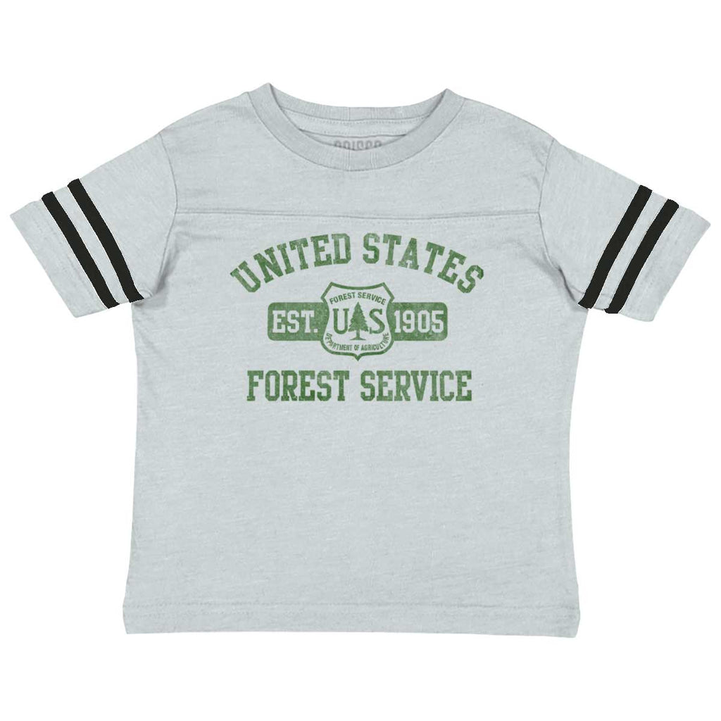 Forest Service Toddler Football Jersey Tee-Direct To Garment Print-Brisco Baby