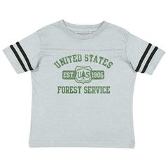 Forest Service Toddler Football Jersey Tee-Direct To Garment Print-Brisco Baby