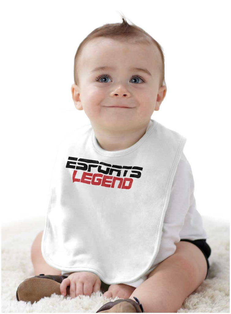 Sports Legend Professional Gamer Infant Baby Bib-Direct To Garment Print-Brisco Baby
