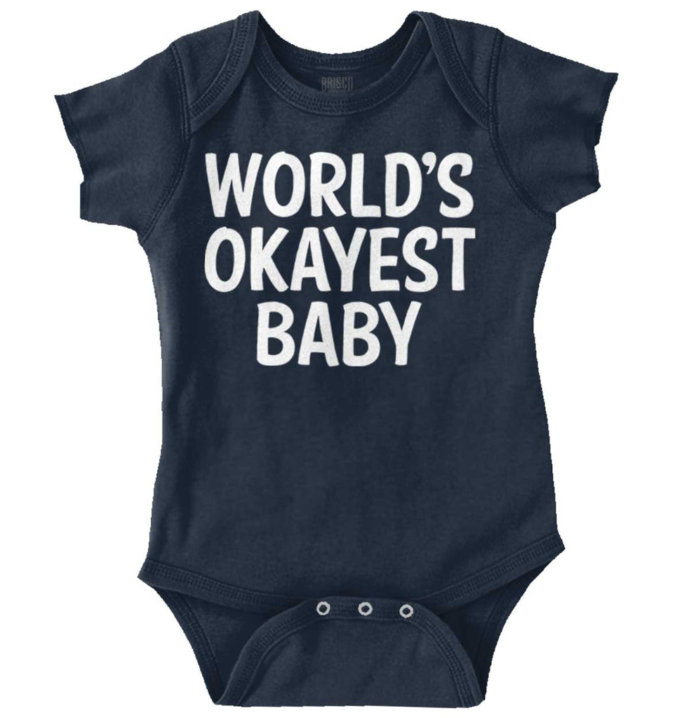 Okayest Baby Romper Bodysuit-Direct To Garment Print-Brisco Baby