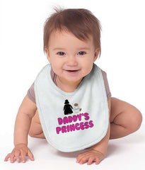 Daddy's Princess Infant Baby Bib-Direct To Garment Print-Brisco Baby