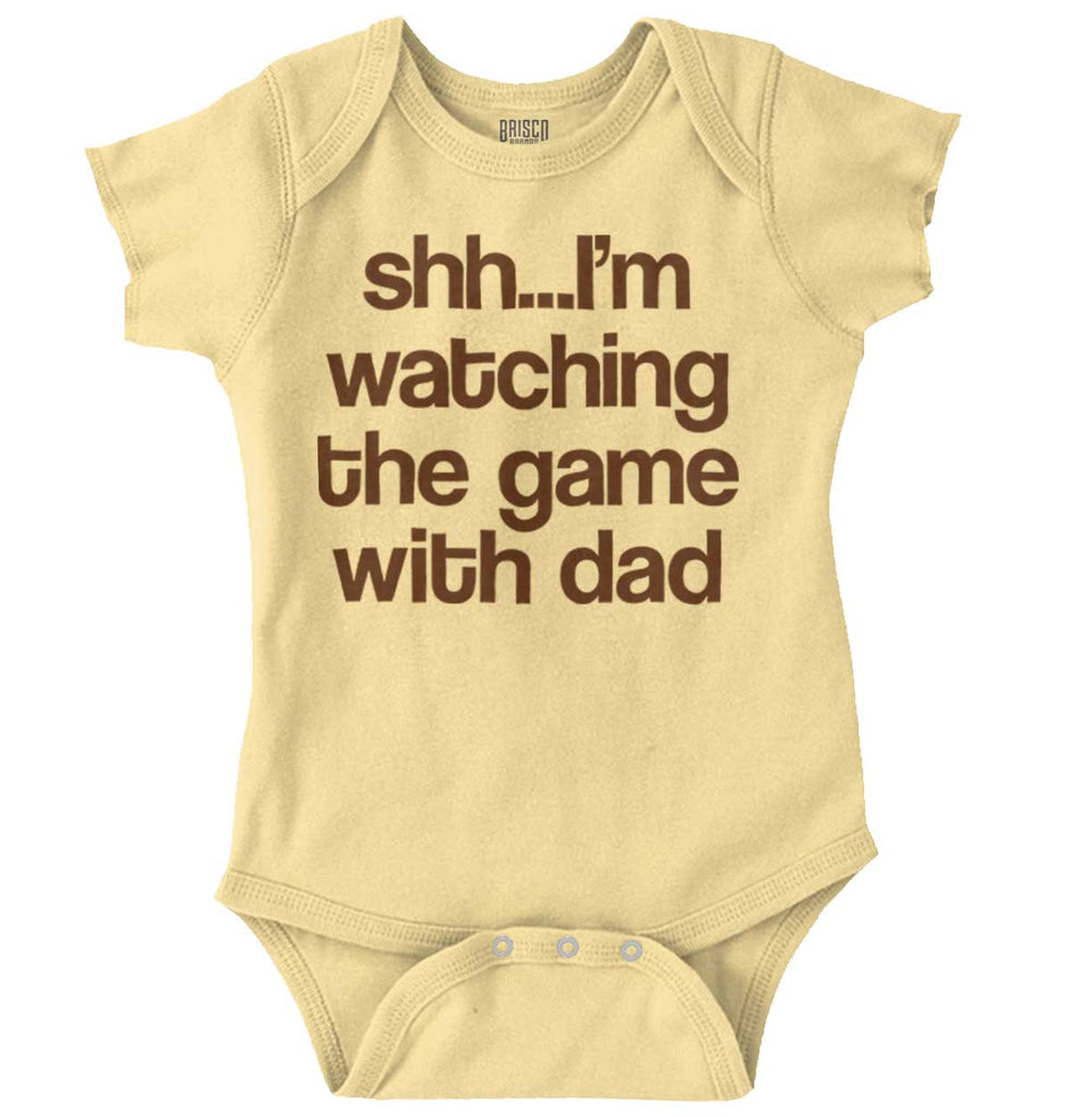 Watching the Game Romper Bodysuit-Direct To Garment Print-Brisco Baby