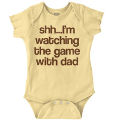 Watching the Game Romper Bodysuit-Direct To Garment Print-Brisco Baby