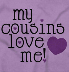 Cousins Love Me Toddler Ruffled Trim T-Shirt-Direct To Garment Print-Brisco Baby