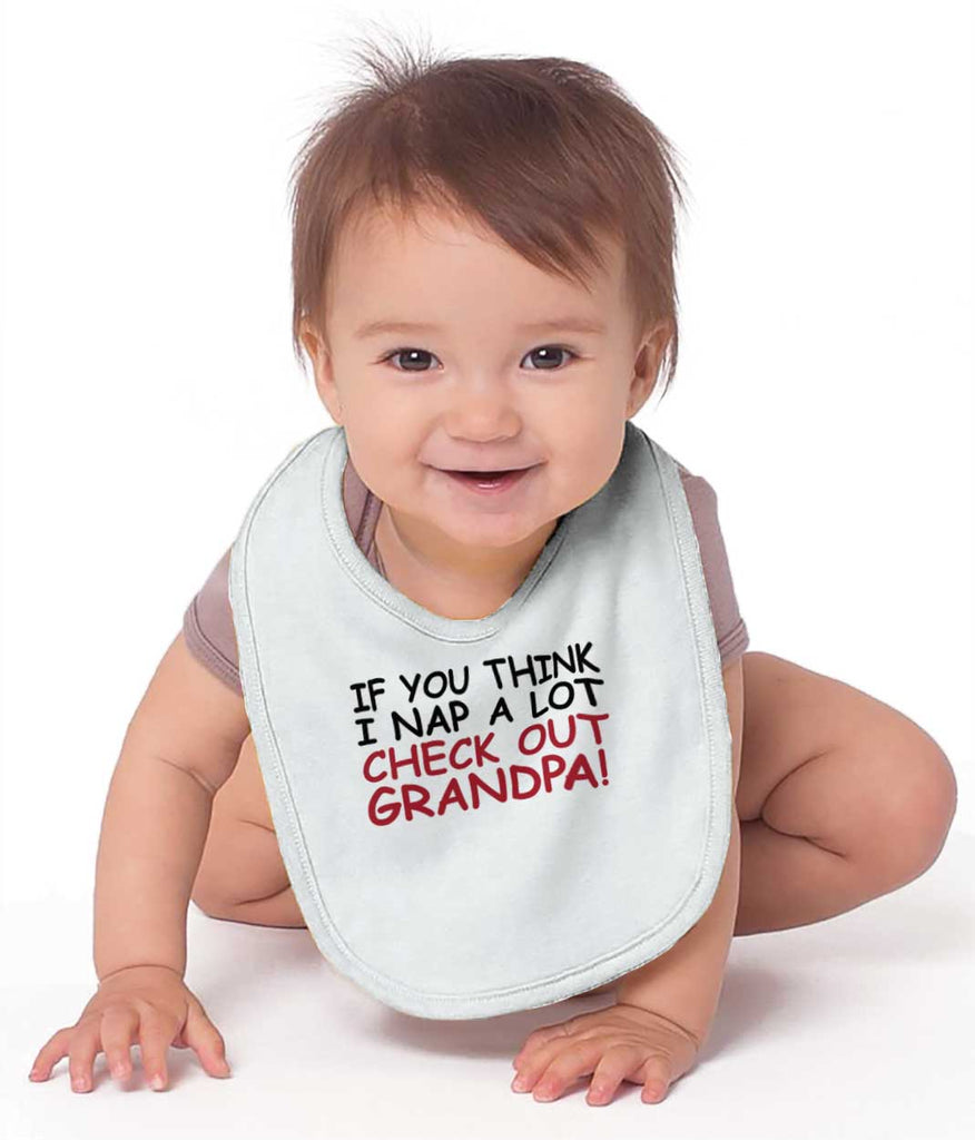 Check Out Grandpa Infant Baby Bib-Direct To Garment Print-Brisco Baby