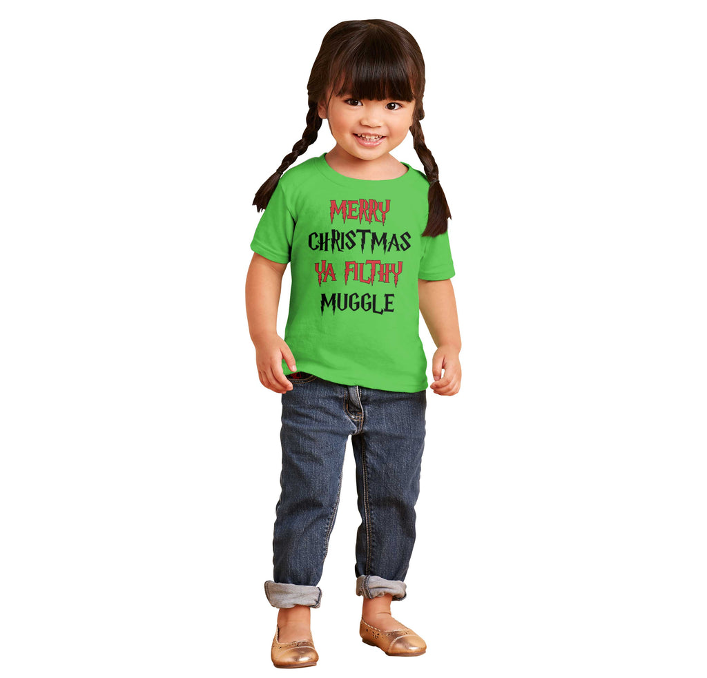Merry Christmas Muggle Infant Toddler T Shirt-Direct To Garment Print-Brisco Baby