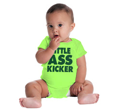 Little Ass Kicker Romper Bodysuit-Direct To Garment Print-Brisco Baby