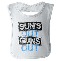 Guns Out Infant Baby Bib-Direct To Garment Print-Brisco Baby