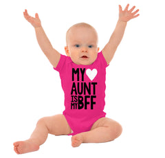 Aunt Is My BFF Romper Bodysuit-Direct To Garment Print-Brisco Baby