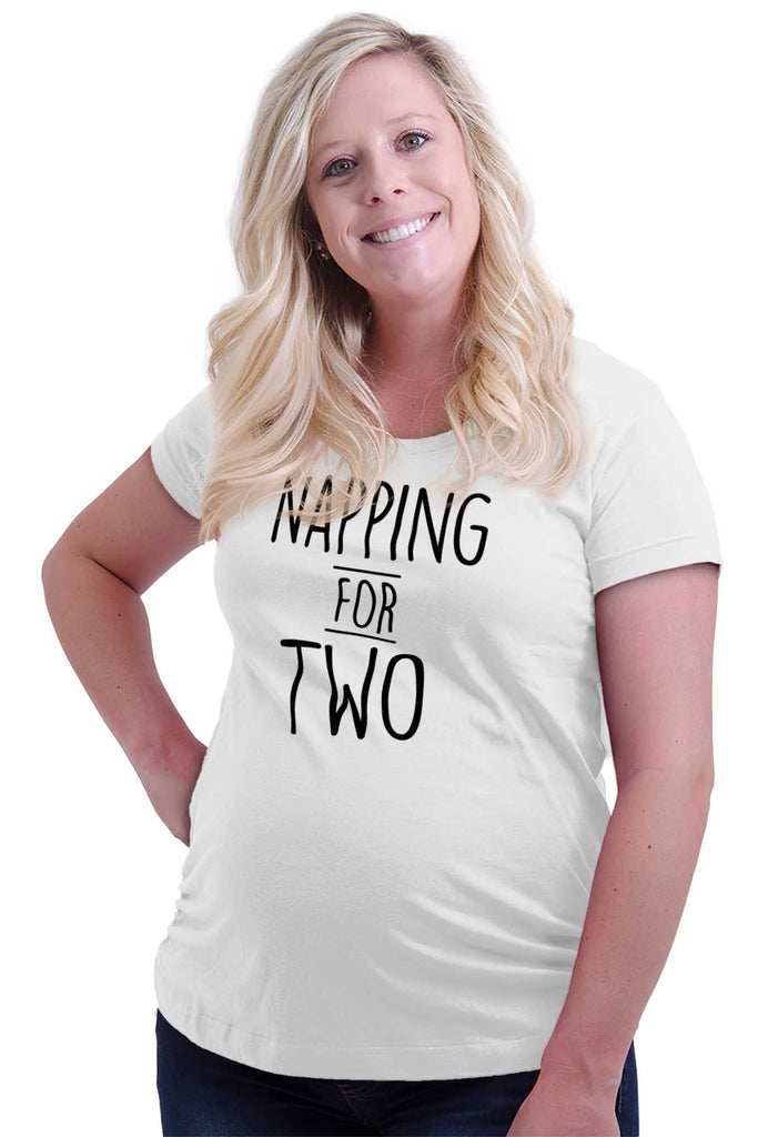 Napping For Two Maternity T-Shirt-Direct To Garment Print-Brisco Baby