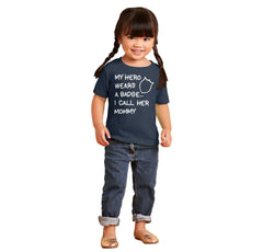 Hero Wears Badge Infant Toddler T Shirt-Direct To Garment Print-Brisco Baby