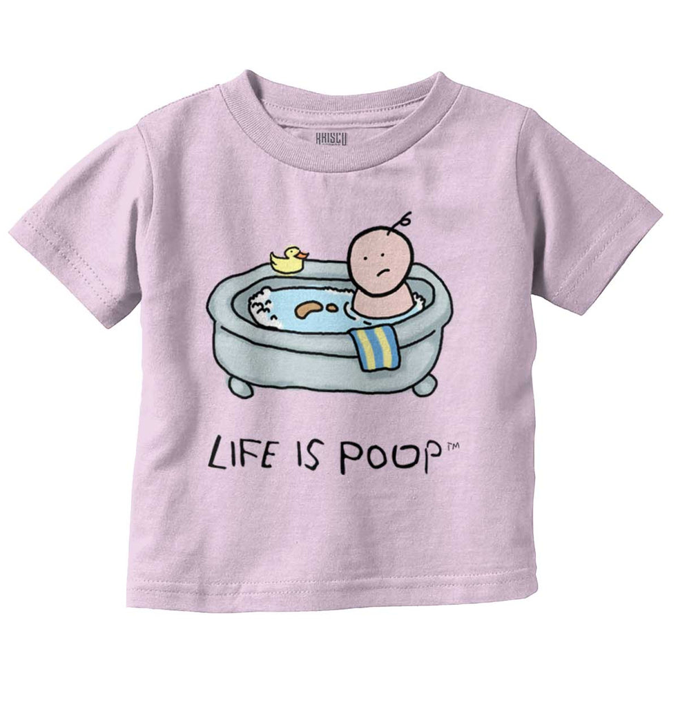 Poop in Bath Infant Toddler T Shirt-Direct To Garment Print-Brisco Baby