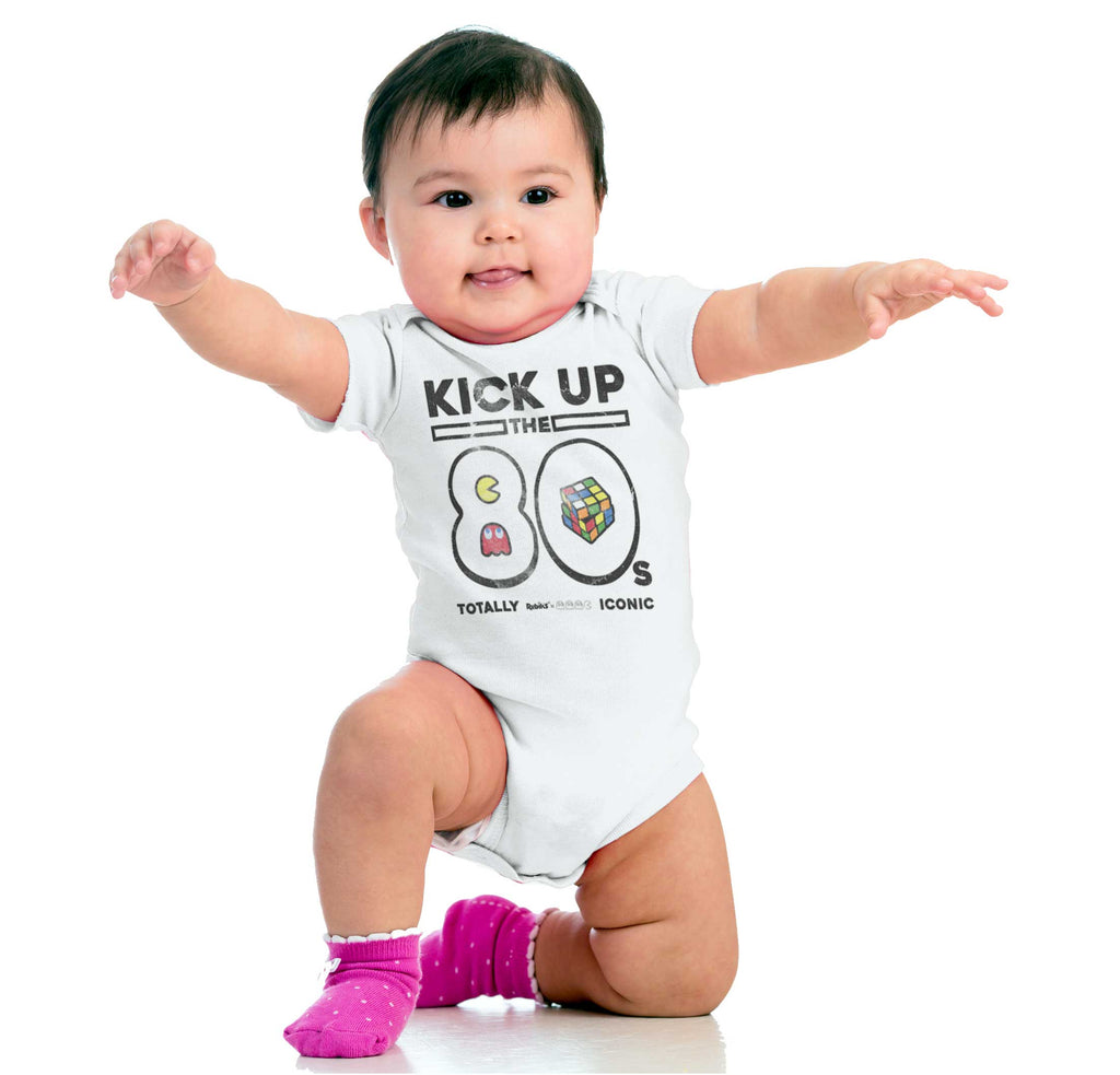 Kick Up The 80s Romper Bodysuit-Direct To Garment Print-Brisco Baby