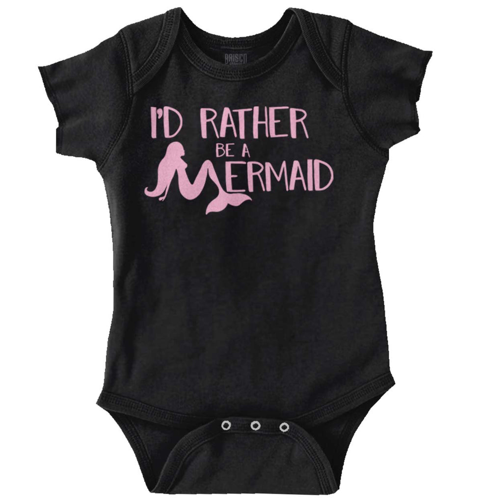Rather Be A Mermaid Romper Bodysuit-Direct To Garment Print-Brisco Baby