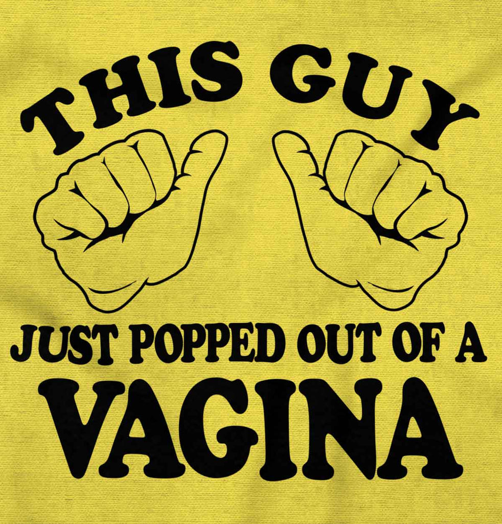 Popped Out of Vagina Romper Bodysuit-Direct To Garment Print-Brisco Baby