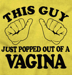 Popped Out of Vagina Romper Bodysuit-Direct To Garment Print-Brisco Baby