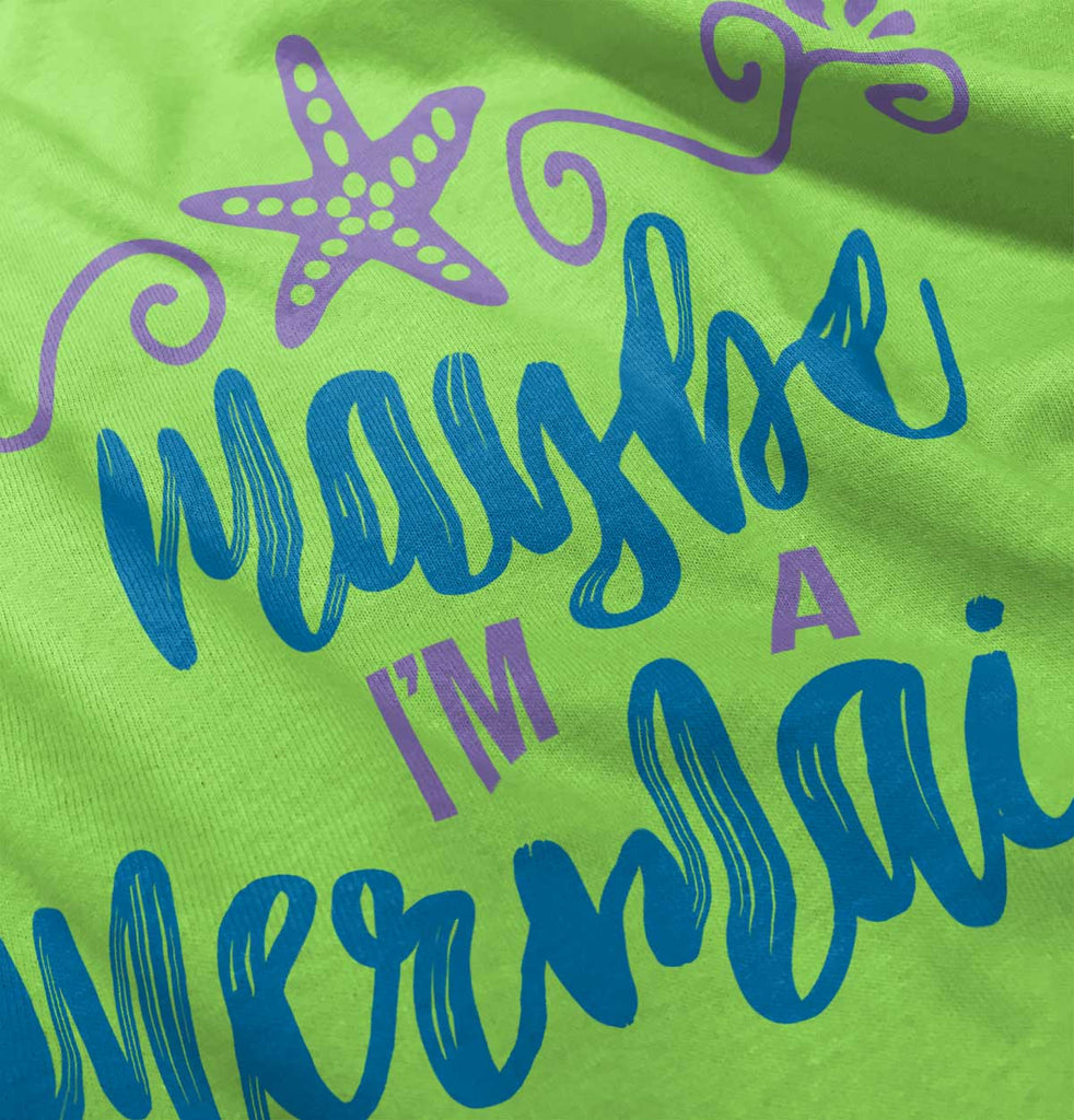 Maybe I'm A Mermaid Romper Bodysuit-Direct To Garment Print-Brisco Baby