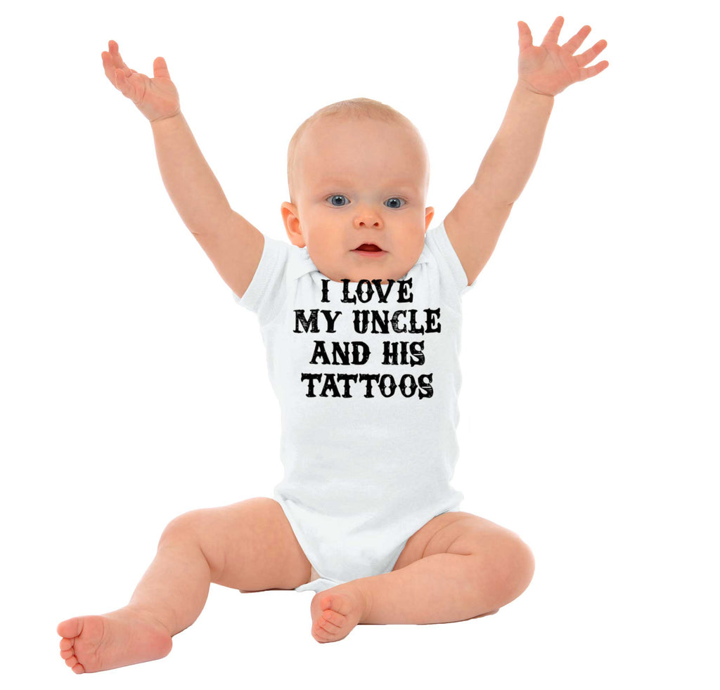 Uncle's Tattoos Romper Bodysuit-Direct To Garment Print-Brisco Baby