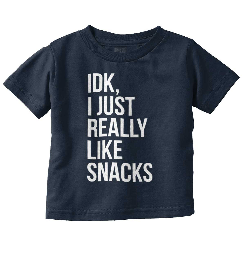 Really Like Snacks Infant Toddler T Shirt-Direct To Garment Print-Brisco Baby