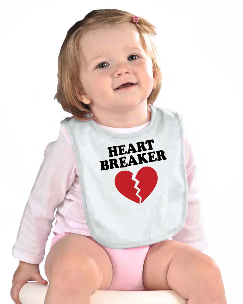 Heart Breaker Infant Baby Bib-Direct To Garment Print-Brisco Baby