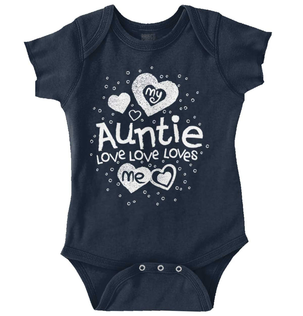 Auntie Loves Me Romper Bodysuit-Direct To Garment Print-Brisco Baby