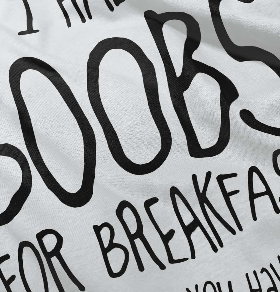 Boobs for Breakfast Infant Baby Bib-Direct To Garment Print-Brisco Baby