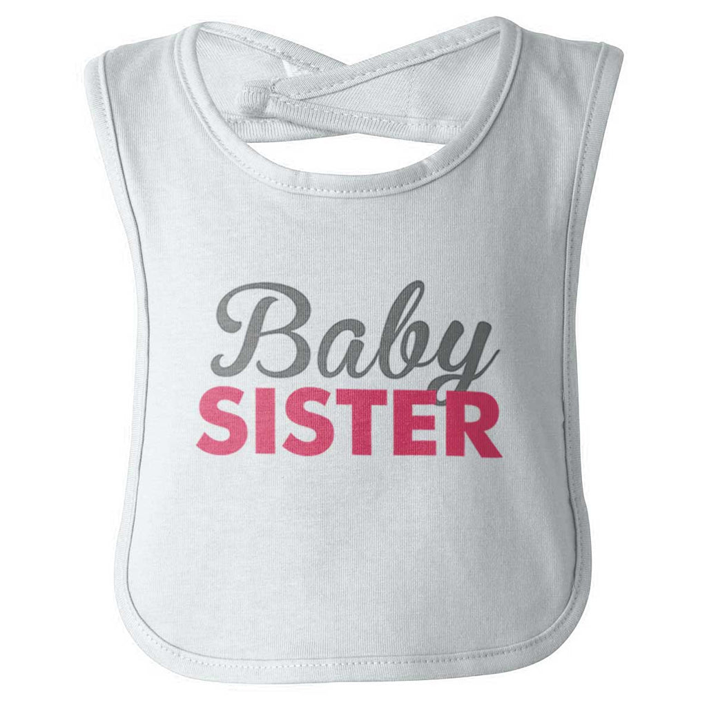 Baby Sister Infant Baby Bib-Direct To Garment Print-Brisco Baby