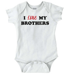 Love My Brothers Romper Bodysuit-Direct To Garment Print-Brisco Baby