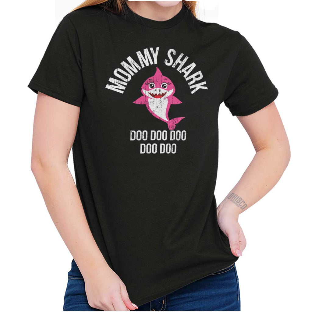 Cartoon Mommy Shark T Shirt-Direct To Garment Print-Brisco Baby
