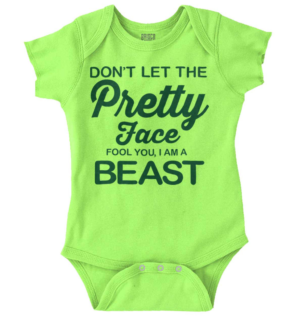 Pretty Face Romper Bodysuit-Direct To Garment Print-Brisco Baby