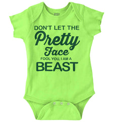 Pretty Face Romper Bodysuit-Direct To Garment Print-Brisco Baby