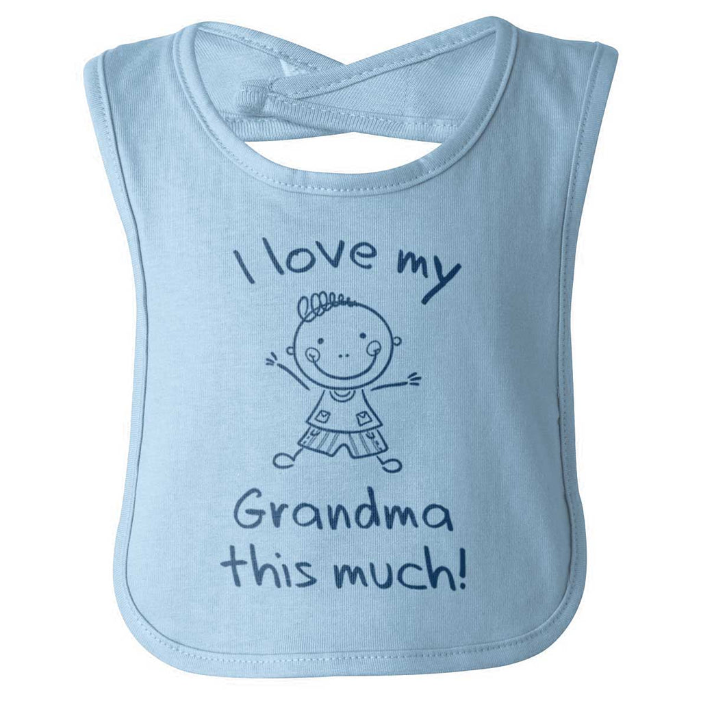 Love My Grandma Infant Baby Bib-Direct To Garment Print-Brisco Baby