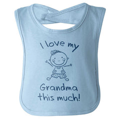 Love My Grandma Infant Baby Bib-Direct To Garment Print-Brisco Baby