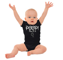 Poop There It Is Romper Bodysuit-Direct To Garment Print-Brisco Baby