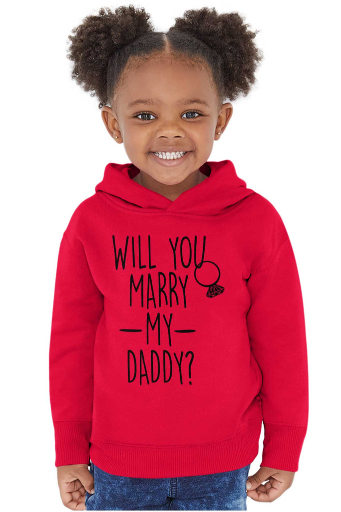 Marry My Daddy Toddler Pullover Hoodie-Direct To Garment Print-Brisco Baby